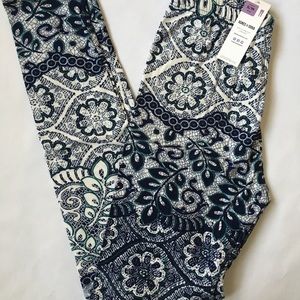 Small Lace print leggings Navy